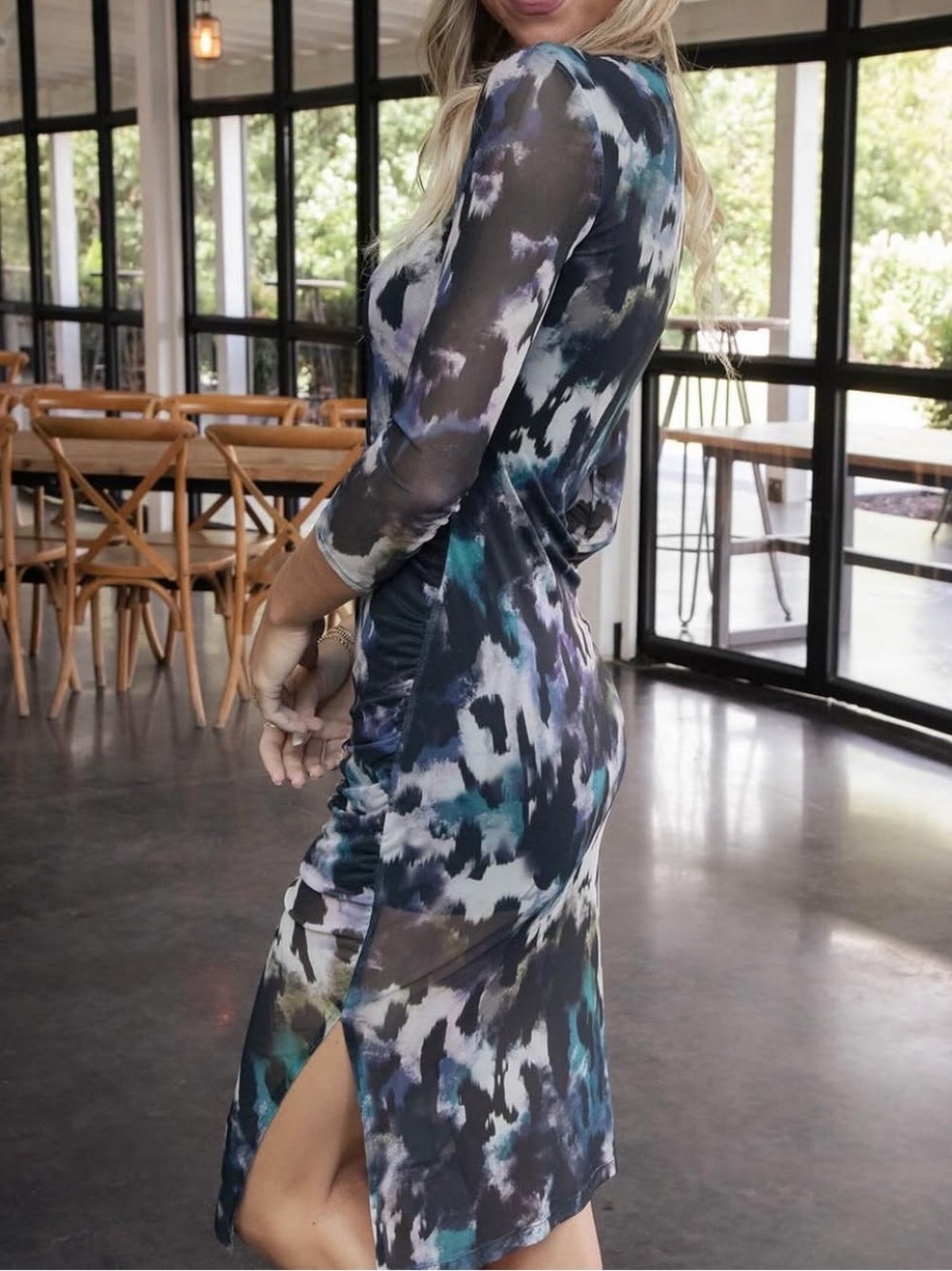 SANCTUARY | Abstract Multi-Color Mesh Dress - Picture 3 of 13